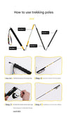 Ultralight Carbon Fiber Foldable Trail Running & Hiking Pole V888-ELOSUNG35936