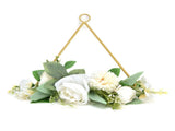 Floral Hoop Metal Ring Wreath Artificial Wall Hanging Wreath for Wedding Home Coffee ShopTriangular V1294-YM0901-3115210112712