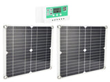 2Pcs 15W Solar Panel 60A Solar Charge Controller Kit Flexible Portable Photovoltaic System Module V1294-YM0901-3114210078911