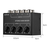 Signal Multi-Channel Mixer Four Channel Passive Splitter/Mixer for KTV Home Stage Stereo Music Sound V1192-AZ-W-23534