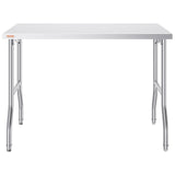 Stainless Steel Kitchen Bench Folding Commercial Prep Table 1220x610 mm V952-CFGZT24X48YC00001V0