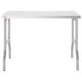 VEVOR Stainless Steel Kitchen Bench Folding Commercial Prep Table 1220x610 mm V952-CFGZT24X48YC00001V0