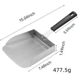 Stainless Steel Griddle Shovel with Raised Edges for Scraping and Moving, Large Size V1237-MS-912-175