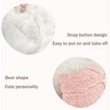 Dog Cape Blanket, Adjustable Pet Cape with Snap Buttons and Hood, Soft Flannel Warm Blanket for V1366-AZ2-W-11441