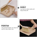 2 Set Mini Dustpan and Brush Set for Desk and Keyboard Beige V1237-ZY-818-213
