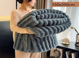 Thick Bunny Fleece All-Purpose Blanket Warm Milk Fleece Flannel Office Nap Throw Dark Grey 150200cm V1221-XM-LB5549-ZS195
