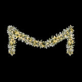 Jingle Jollys 3M Christmas Garland Pre-lit LED Lights Snow Frosted Tips Decor XM-TR-GAR-SNOW-3M-LED