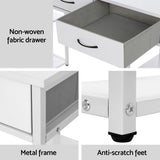 Artiss Computer Desk Drawer Shelves Study Table 120CM White MET-DESK-CD120-WH