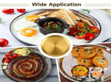 10PCS Golden Stainless Steel Plates, 10" Large Round Shallow Plates, Elegant Brushed Stainless Steel V1369-AZ3-W-08739