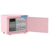 Pink 23L Hot Towel Warmer Cabinet with UV Sterilizer for Salon and Home Use V178-59262