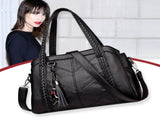Large Capacity Tote Bag Soft Faux Leather Handbag with Shoulder Strap Multiple Pockets for Work V1366-AZ2-W-14881