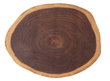 Round Wood Cutting Board - Thick Chopping Board with Juice Groove & Stable Base - Ideal for V1366-AZ2-W-16447