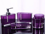 5PC/Set Acrylic Bathroom Accessories Bath Cup Bottle Toothbrush Holder Soap Dish V1294-YM0722-JYJJ19606-5