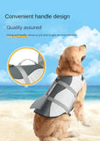 Size XL Grey Pet Life Jacket for Dogs - Summer Swimming Safety Vest with Shark Fin for Small to V888-ELOSUNG23302