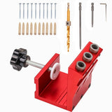 Woodworking Pocket Jig Tool Set,Pocket Drill Guide Jig Set for 15-43mm Thickness Board V1366-AZ2-W-16798