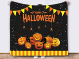 Halloween Throw Blanket Cozy Microfiber Blanket Soft Flannel Throw Festive Home Pumpkin Holiday V1107-114-02146-ORA5