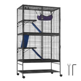 VEVOR 64.6" Metal Small Animal Cage 4-Tier Rolling Ferret Cage with Tray 3 Ramps V952-JSXDL362463IRPIZQV0
