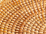 Hand Woven Round Rattan Serving Tray Bread Fruit Dessert Snack Basket with Handles 3 Piece Set V1294-YM0703-3118230027214