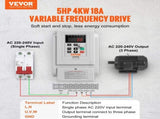 VFD 5HP, 4KW, 18A, 1 Phase 220V-240V Input to 3 Phase 220V-240V Output Variable Frequency Drive, V952-BPDSQ5HP0000AMGB0V7