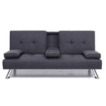 Artiss Sofa Bed 175CM Dark Grey Fabric SBED-E-R1C-GY