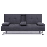 Artiss Sofa Bed 175CM Dark Grey Fabric SBED-E-R1C-GY