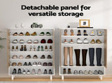 Artiss Shoe Rack Cabinet 24 Pairs 6-tier White FUR-S-SHOE-01-WHWD-AB