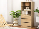 Artiss 3 Chest of Drawers Tallboy Cabinet Pine FURNI-L-CDR-3D3S-WD-AB