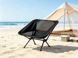 Portable Folding Moon Chair with Carry Bag, Lightweight Aluminium Outdoor Seat for Camping, Hiking, V1189-LC-AMZ-00065