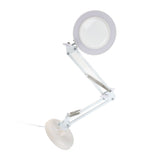 Desktop Magnifier 8X Magnification 10 Levels Adjustable Brightness 64 LEDs Magnifying Glass Desk V1294-YM0901-L4639W