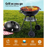 Grillz BBQ Grill Charcoal Smoker BBQ-AGRILL-ST-REBK