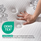 KINGSTON SLUMBER Luxury 34cm Double Mattress, Medium Firm, Euro Top, 5-Zone Pocket Spring Foam V219-BEDMATKSMD3A