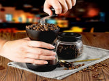 Manual Coffee Grinder - Glass Storage Jar Hand Mill Kitchen Coffee Gadgets V1263-JX-4436