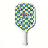 Yellow and Blue Pickleball Paddle Set - Fiberglass Face with PP Honeycomb Core, 2 Paddles 4 Balls & V888-ELOSUNG47268