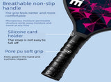 Black and Pink and Blue Professional Carbon Fiber Pickleball Paddle Set 2 Rackets 4 Balls 1 V888-ELOSUNG53155