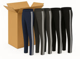 24x Pairs Mens Straight Leg Track Pants Low Pill Elastic Waist Bottoms Bulk V563-SW-84-1BOX