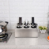 SOGA 18/10 Stainless Steel Commercial Conical Utensils Cutlery Holder with 6 Holes CUTLERYHOLDER4605