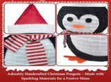 Lighted Christmas Penguin Decoration Lantern Collapsible Metal Frame Yard Ornament with 45 Cool V1107-LIGHTED CHRISTMAS PENGUIN DECORATION LANTERN