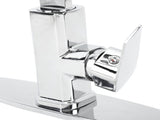 Kitchen Faucet Copper Alloy Hot and Cold Rotatable Basin Faucet Sink Mixer Tap with Hose Silver V1294-YM0901-3112240004311