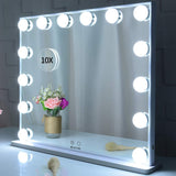 Hollywood Makeup Vanity Mirror with LED Lights and Detachable 10X Magnification Mirror V178-88420