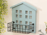 Wall Storage Shelves Hand Made Wood House Shape Wall Mounted Shelf for Bedroom Living Room Light V1294-YM0716-3115220072914