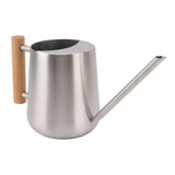Watering Can 900ml Stainless Steel Long Spout Wooden Handle Elegant Flower Watering Pot for Garden V1294-YM0706-3111230174013