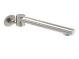 Brushed Nickel Round Basin Wall Mounted Faucet Outlet 180 Swivel Vanity Bathtub Spout V1233-SP603BS