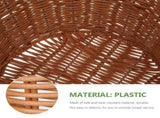 Rattan trash can Farmhouse Woven Basket Household Wastebasket Rattan Woven Trash Basket Storage V1370-AZ4-16734