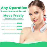 Neck Massager Device - Portable Massager with Heat & Vibration Modes Deep Muscle Activation, 6 V1192-AZ-W-17665