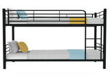 Kingston Slumber 2in1 Single Metal Bunk Bed Frame, with Modular Design, Dark Matte Grey V219-BEDSBBKS01MA