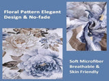 Blue Floral Royale Bedspread Coverlet 3 Piece Set V745-AC080774Q13U