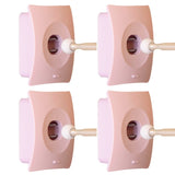 4X Door Stopper Wall Mount Door Stop Adhesive Catch Hole Advanced PINK V274-OF-LF-DRSTOP-PK4