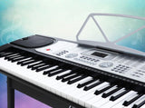 Alpha 61 Keys Electronic Piano Keyboard Digital Electric w/ Stand Beginner Silver EK-JK-60-SL-H