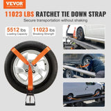 Ratchet Tie Down Straps Kit, 5.08" x 304.8" Tire Straps, 2500kgs Working Load, 11023 LBS Breaking V952-CLJGTJC42X1208QGAV0