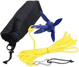 Kayak Anchor Kits 0.53lb Portable Folding Buoy Kit Canoe Raft Boat Sailboat Fishing Complete V1259-DP01-A-1380